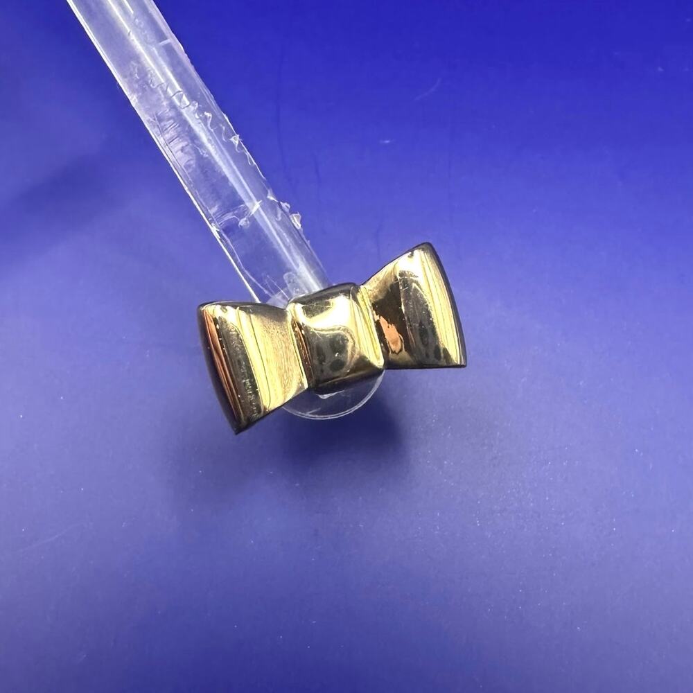 Kate Spade Gold Bow Earring Preppy Minimalist Studs Dainty Designer Jewelry